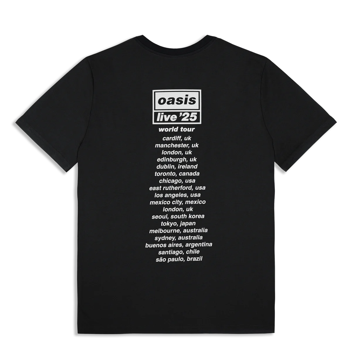 Live '25 Wonderwall World Tour T-Shirt Black — visuel 2